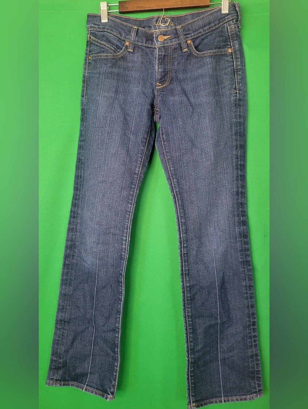 Dark Wash Flared Jeans Lowest Ride The Diva Old Navy Boot Cut Y2k Sz 4 Stretch